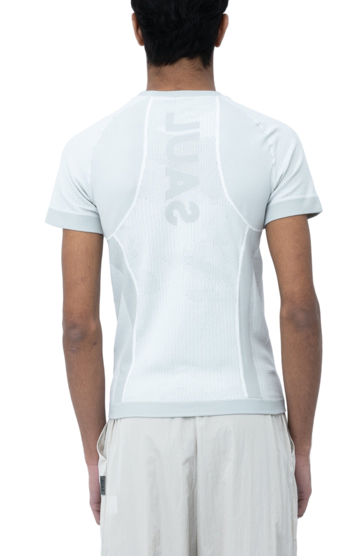 "BUST" KNITTED COMPRESSION TOP - GREY