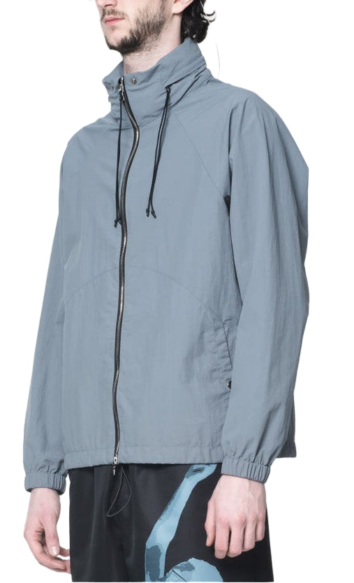 LUXE PACKABLE HOOD JACKET - GREY/BLUE
