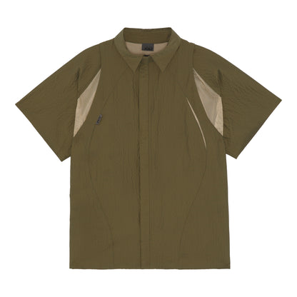 SEERSUCKER  SHIRT - KHAKI