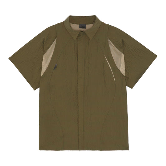 SEERSUCKER WINCHMORE SHIRT - KHAKI