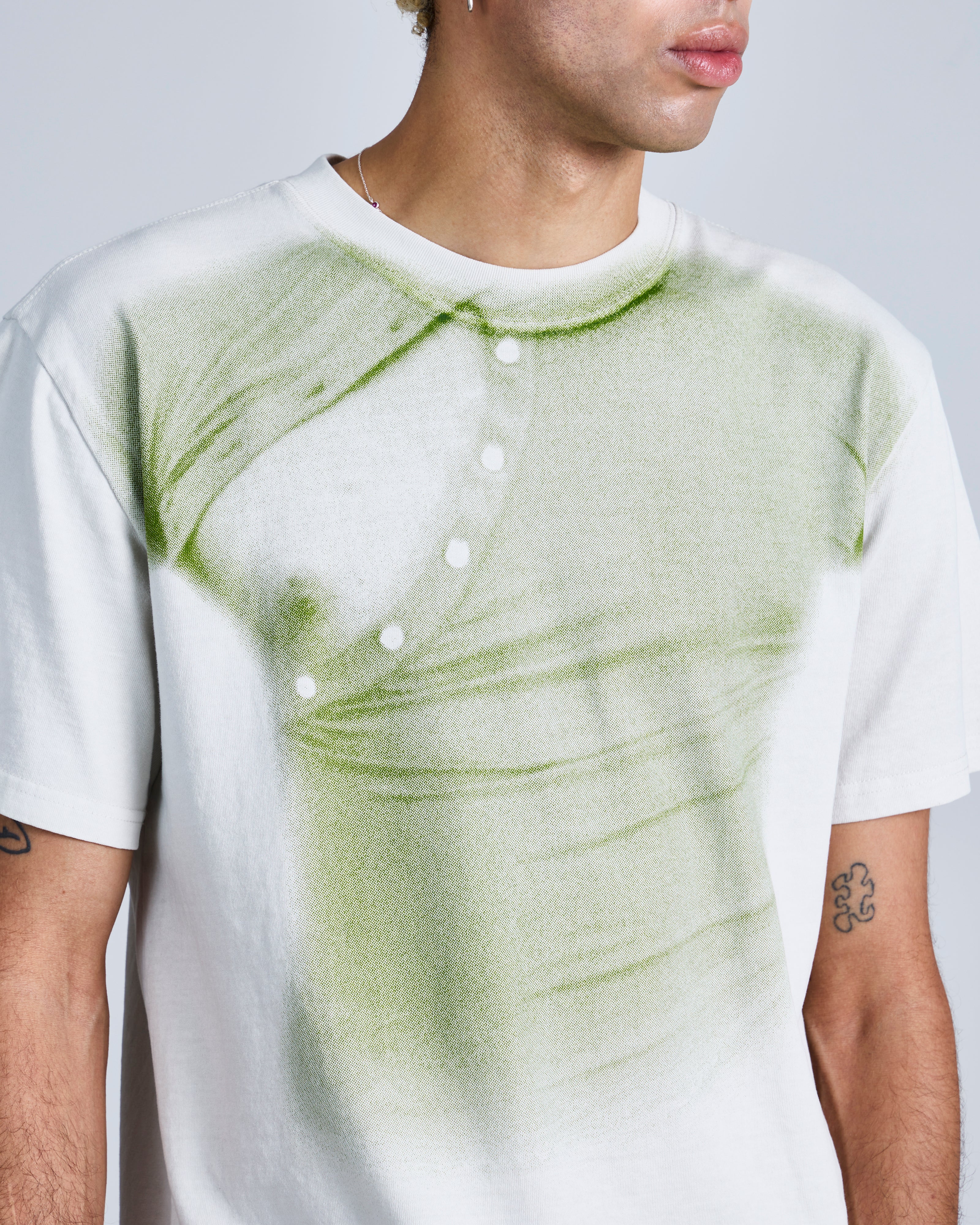 Asymmetric Henley' Print T-Shirt-4
