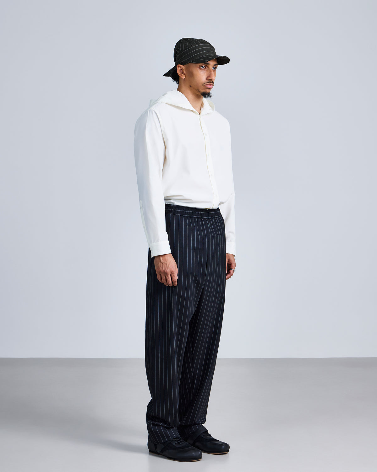 Pinstripe Straight Leg Pant-3