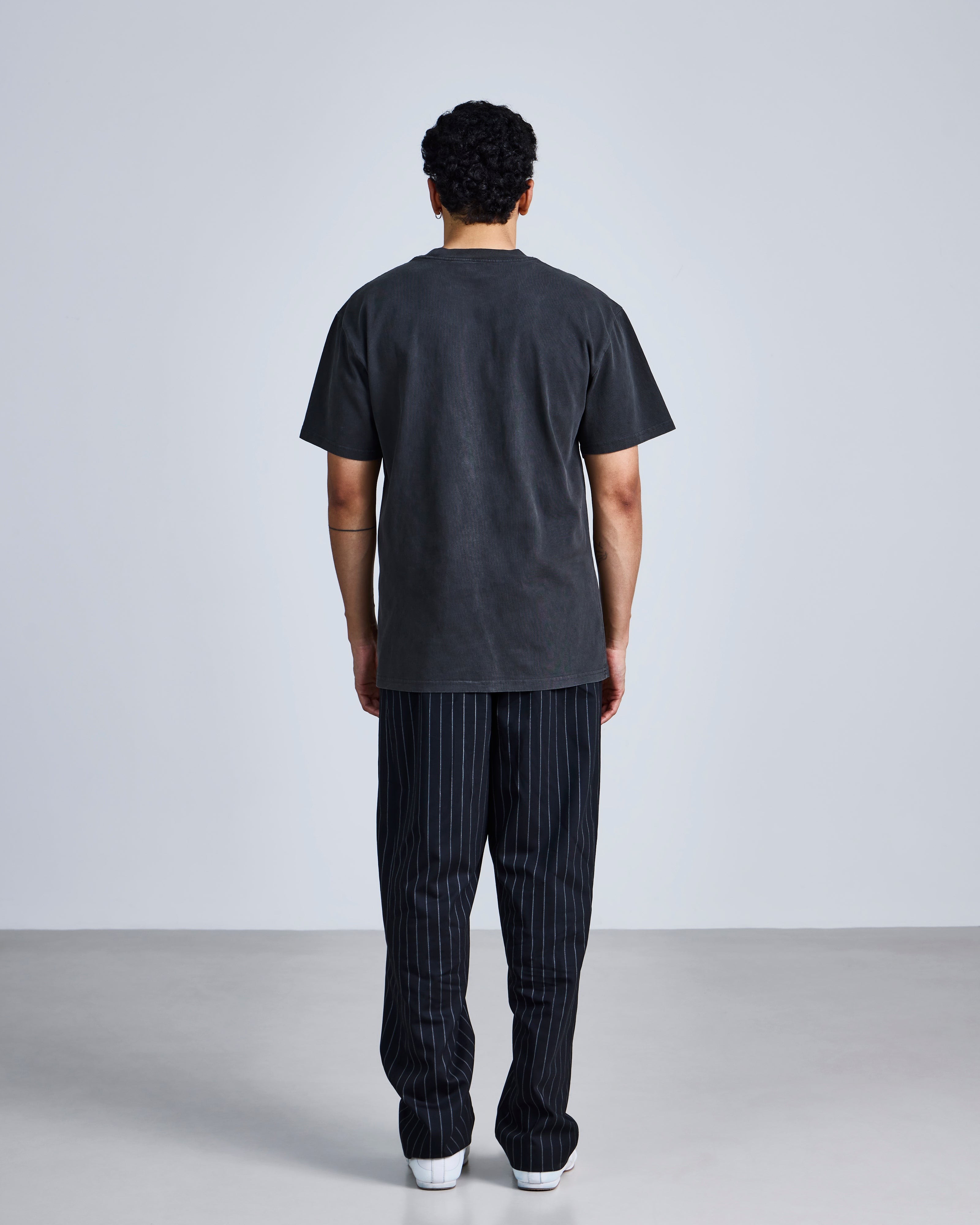 Asymmetric Henley' Print T-Shirt-4