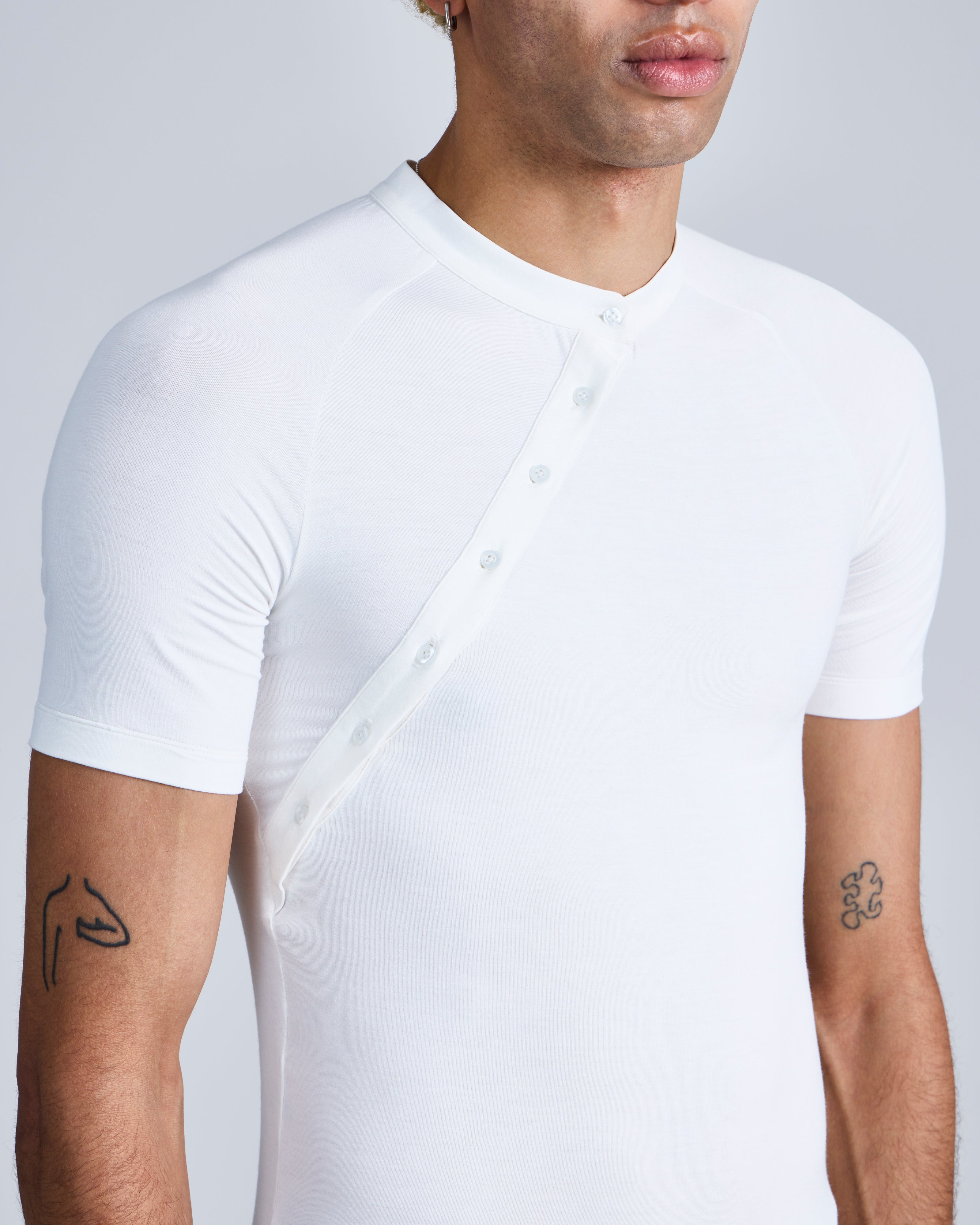 Asymmetric Henley Shirt-3