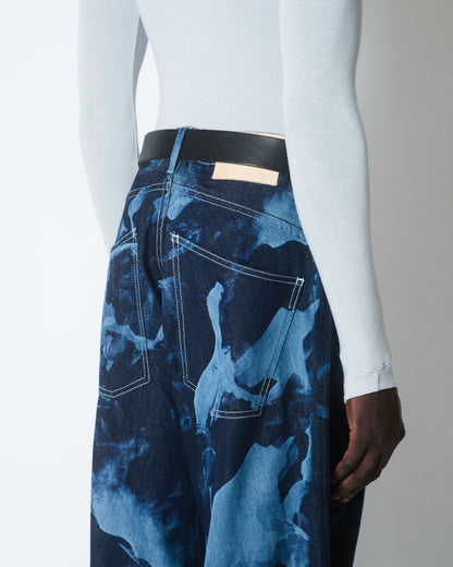 METAMORPHOSIS KINETIC CUT ENGRAVED JEANS DENIM INDIGO / LIGHT BLUE