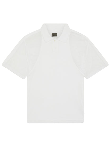 2-LAYER "BREATHE" MESH POLO - WHITE