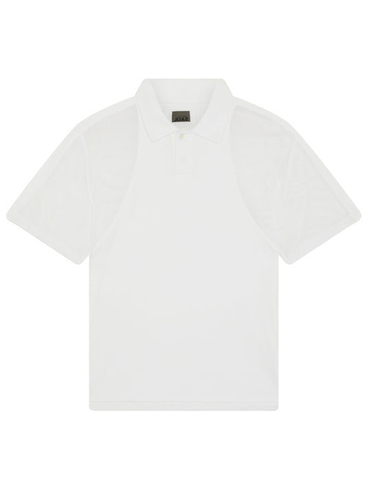 2-LAYER "BREATHE" MESH POLO - WHITE