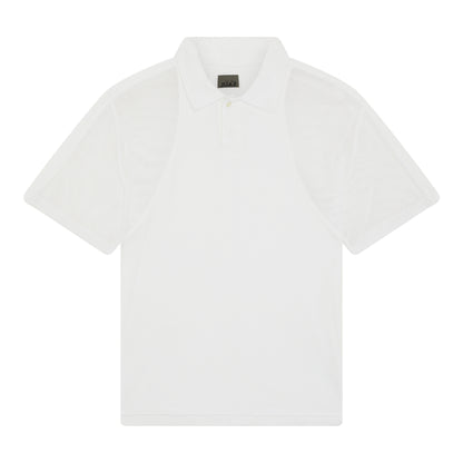 2-LAYER "BREATHE" MESH POLO - WHITE