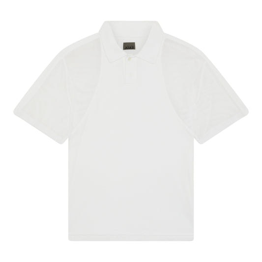 2-LAYER "BREATHE" MESH POLO - WHITE