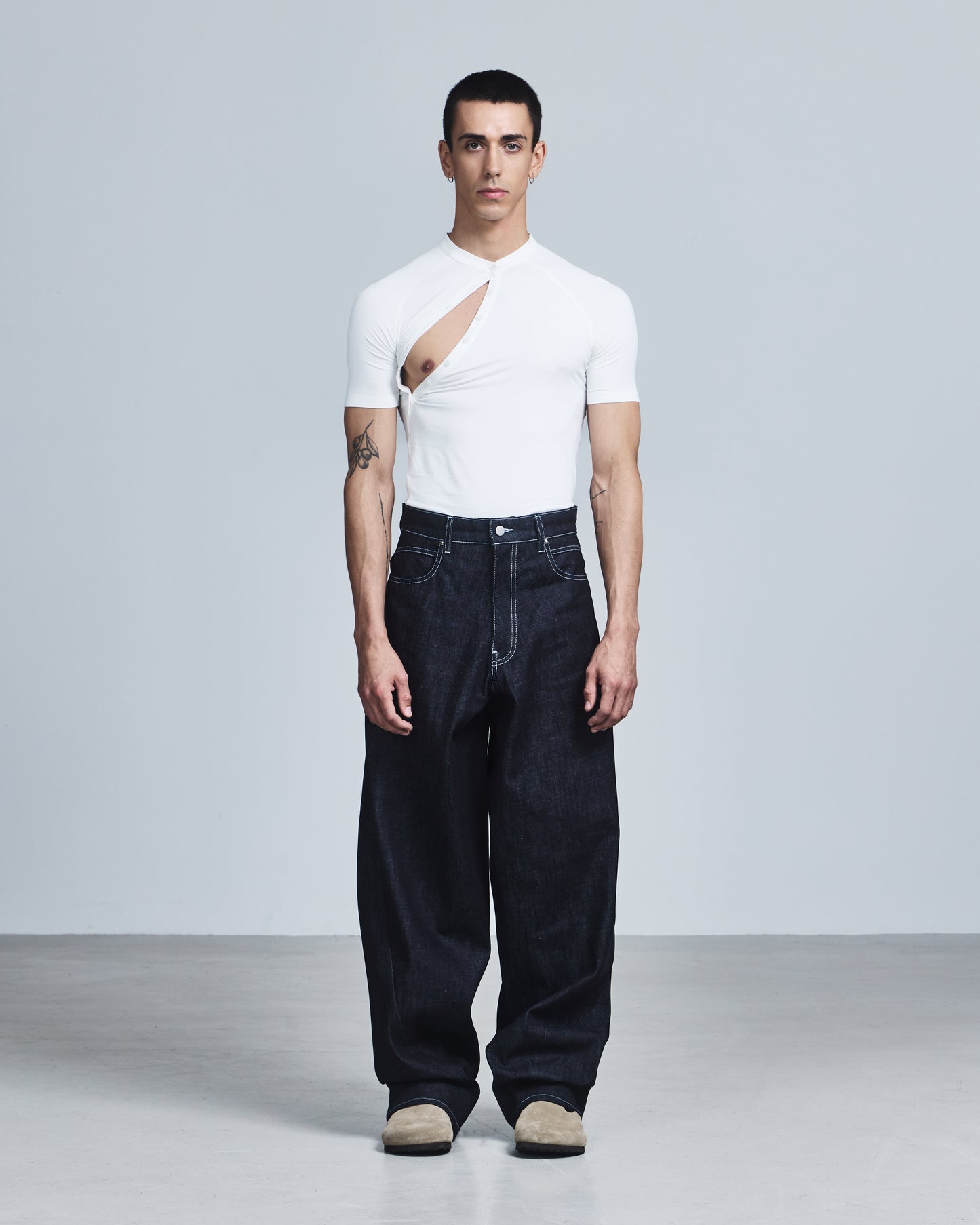 Asymmetric Henley Shirt