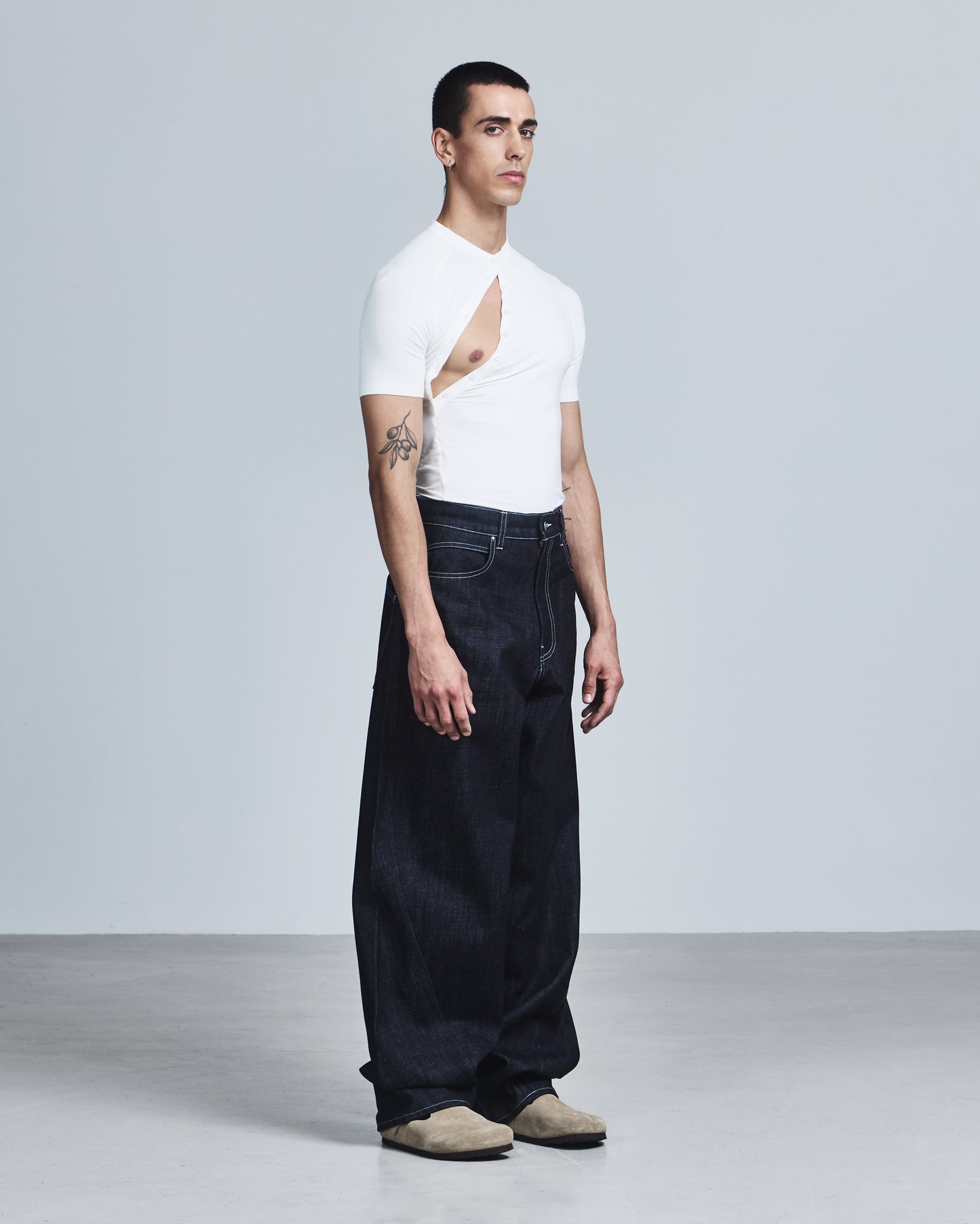 Asymmetric Henley Shirt