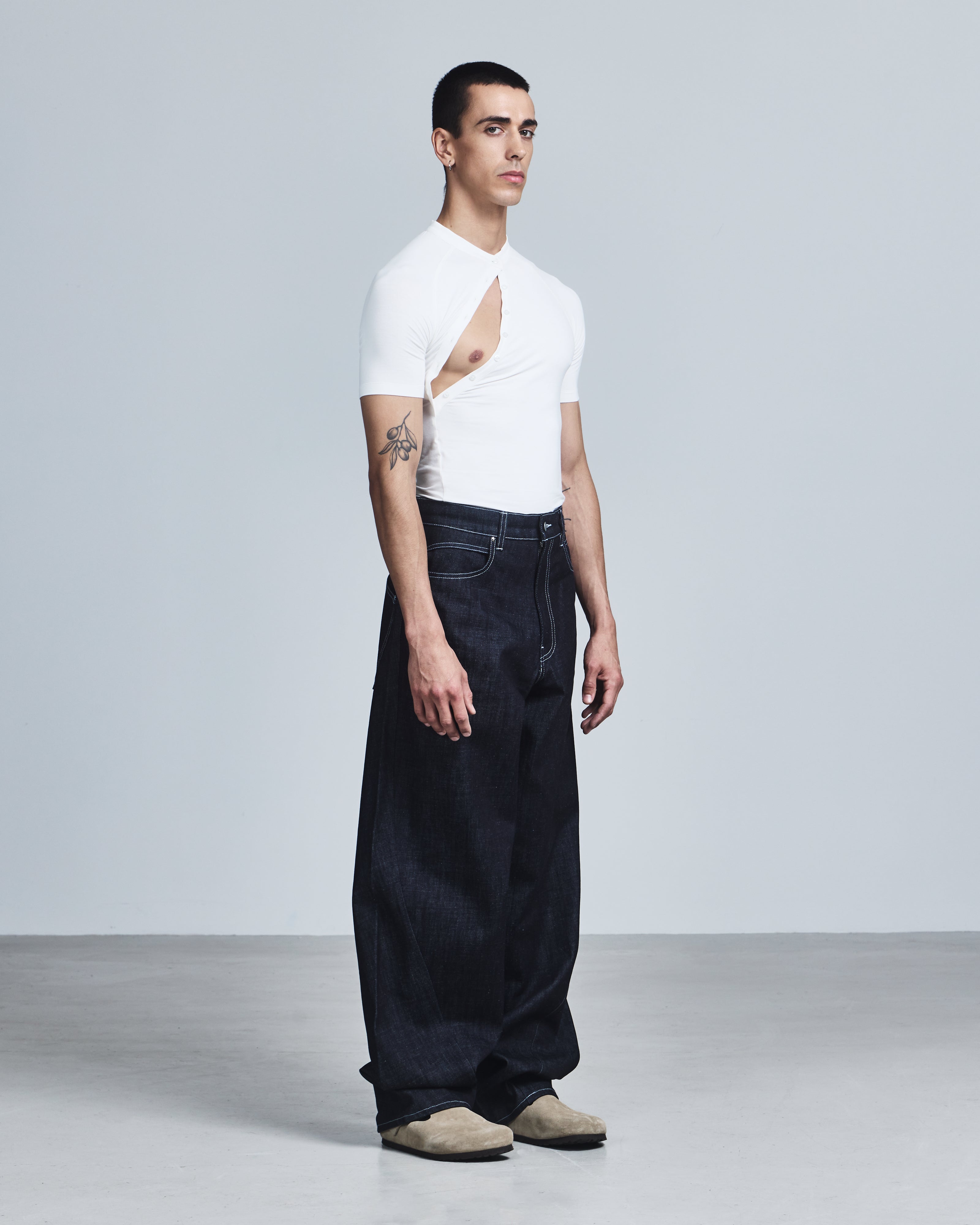 Asymmetric Henley Shirt-4