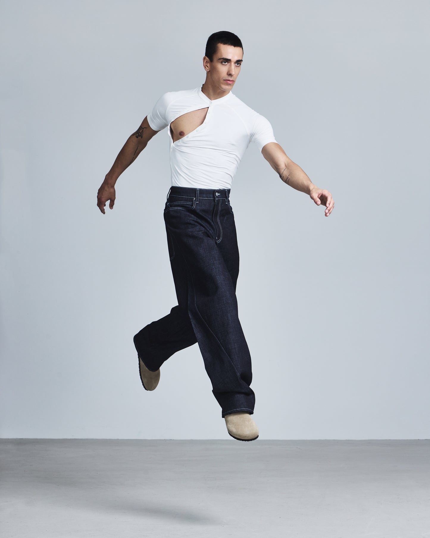 Asymmetric Henley Shirt