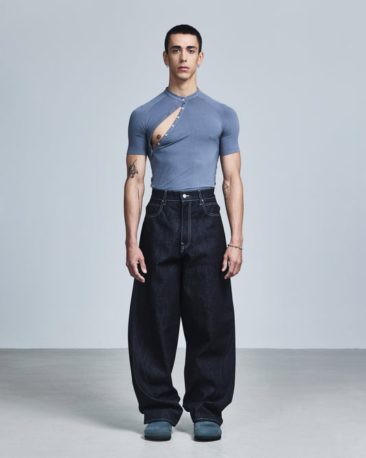 Asymmetric Henley Shirt