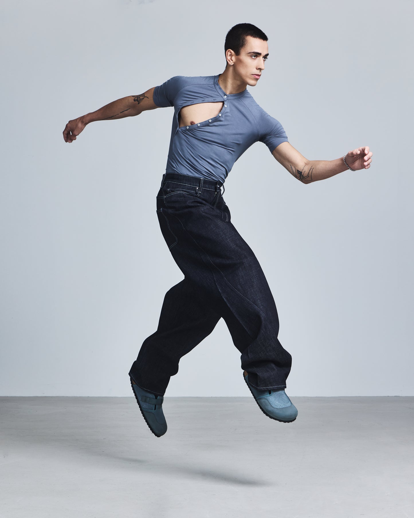 Asymmetric Henley Shirt