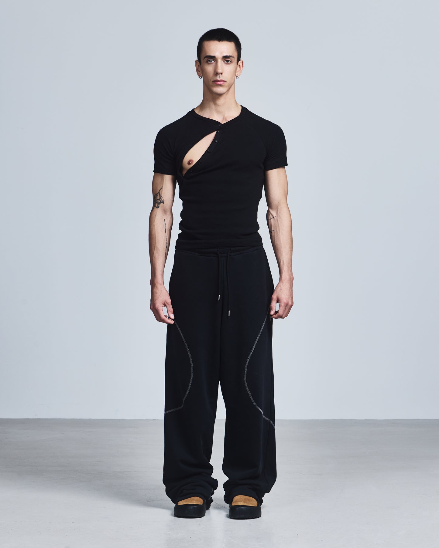 Asymmetric Henley Shirt