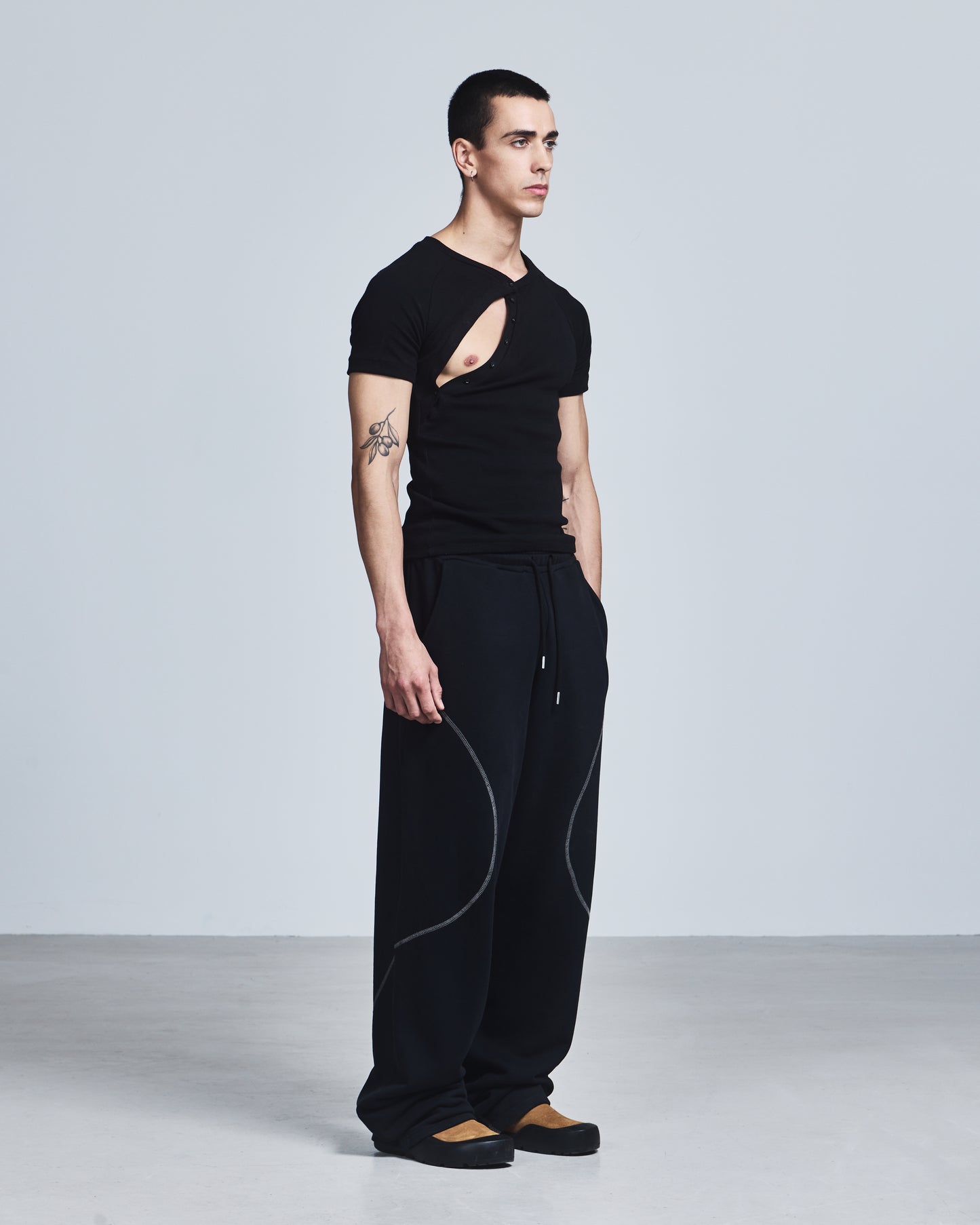 Asymmetric Henley Shirt