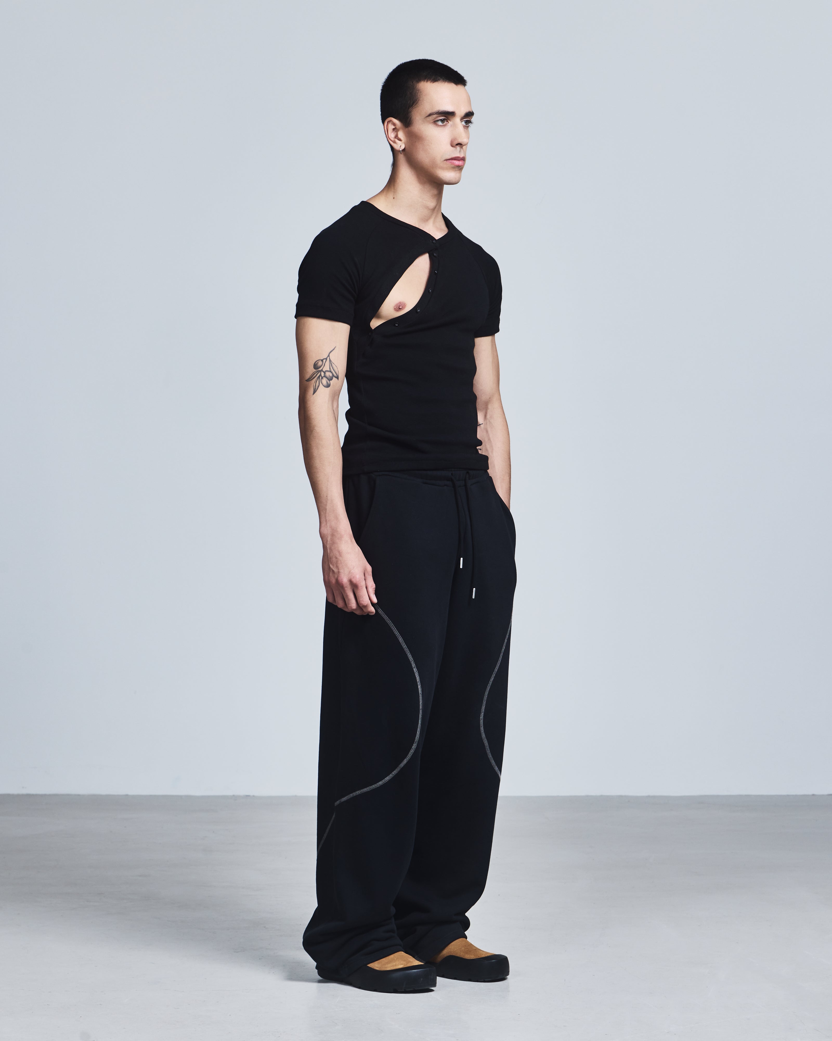 Asymmetric Henley Shirt-3