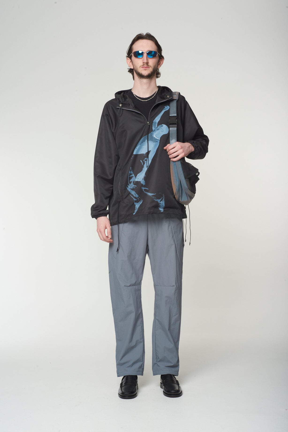 SKANKING PRINT JACKET - BLACK/BLUE