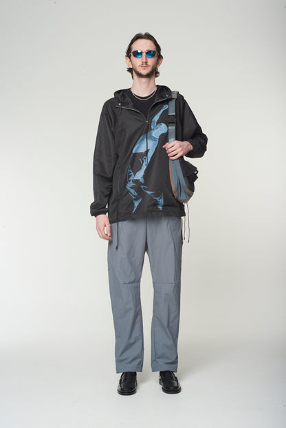 SKANKING PRINT JACKET - BLACK/BLUE