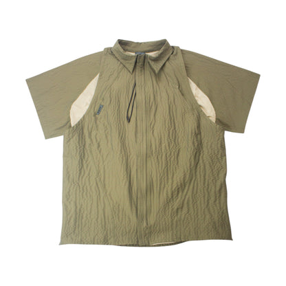 SEERSUCKER  SHIRT - KHAKI