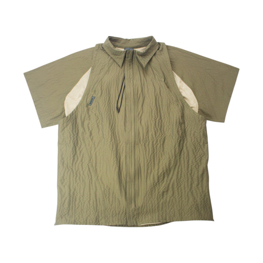 SEERSUCKER  SHIRT - KHAKI