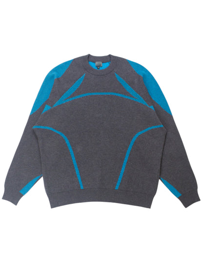 SS24 CYPHER MESH PANEL KNIT - ANTHRACITE