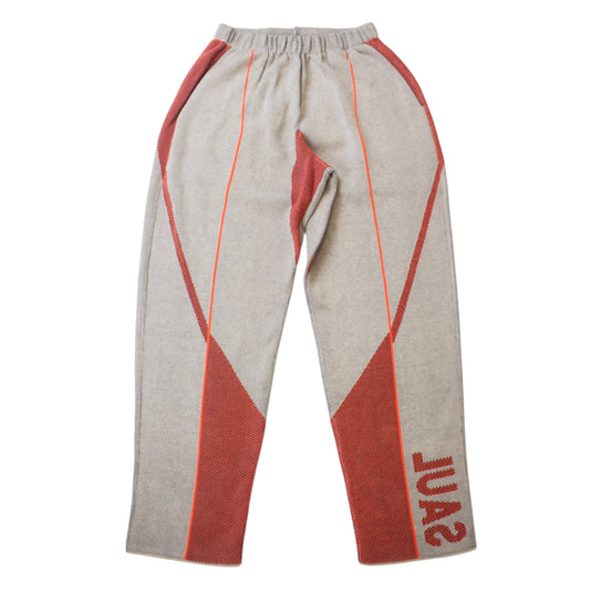 CYPHER MESH KNIT TROUSERS - TAUPE/ORANGE